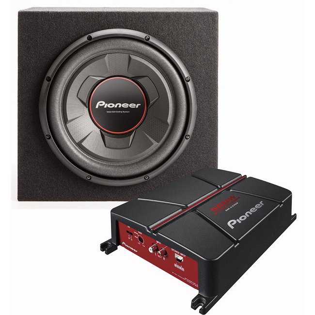 Pack subwoofer + versterker + aansluitingen PIONEER GXT3706BSET Auto5.be