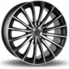 Jante alu 24H DU MANS GP1 7.5x17 4x100 ET35 Noir mat poli