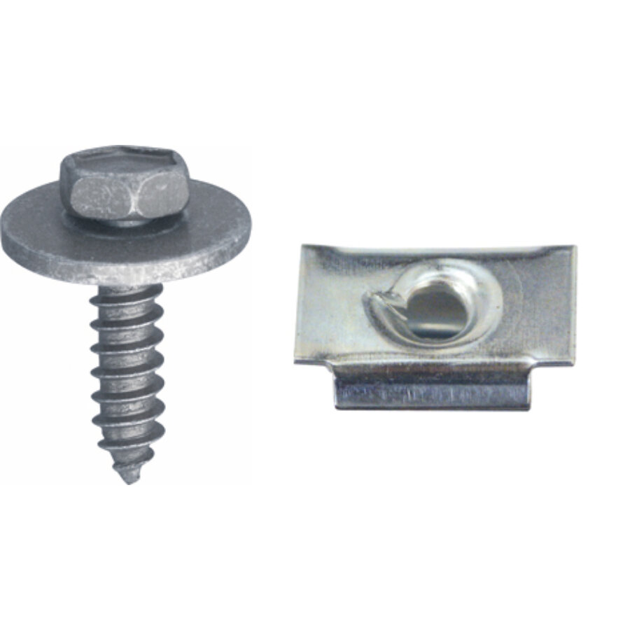Vis de garnissage 4,8 x 19 mm avec platines de verrouillage