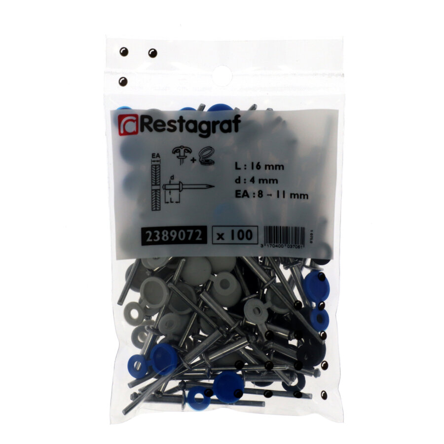 5 x 16 mm (50 stuks) blindklinknagels met verzonken kop, roestvrij staal VA A2 V2A - blinde klinknagels - popklinknagels roestvrij DIN 7337 - ISO 15984 | AGBERG