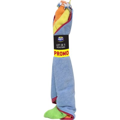 Lot de 5 microfibres multi-usages AUTOPRATIC 36x36 cm