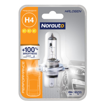 1 Gloeilamp H4 NORAUTO PERFORMANCE +100%