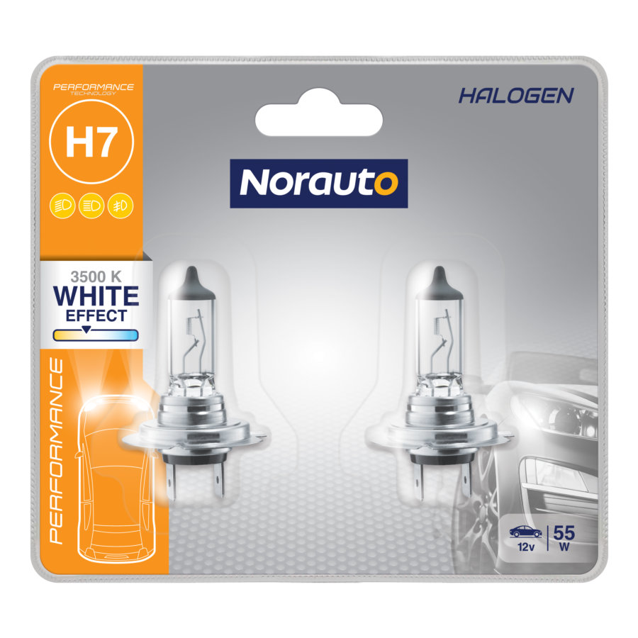 2 NORAUTO Performance White Effect H7-lampen - Auto5