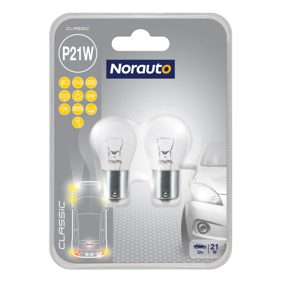 2 Ampoules P21W NORAUTO Classic - Auto5