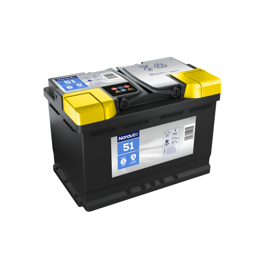 Auto Batterij Start & Stop Norauto Agm Bv51 70 Ah - 720 A