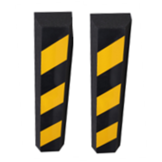 Zaailing erts strelen 2 NORAUTO zwart/gele rechte schuimrubber beschermers voor uw auto - 45 cm :  Auto5.be