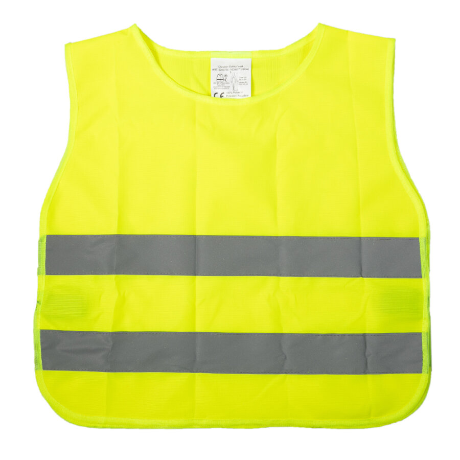 Gilet Réfléchissant Enfant 360° – Lot De 2, Motif Dinosaure, Jaune Fluo, Réglable, Pour école Et Vélo