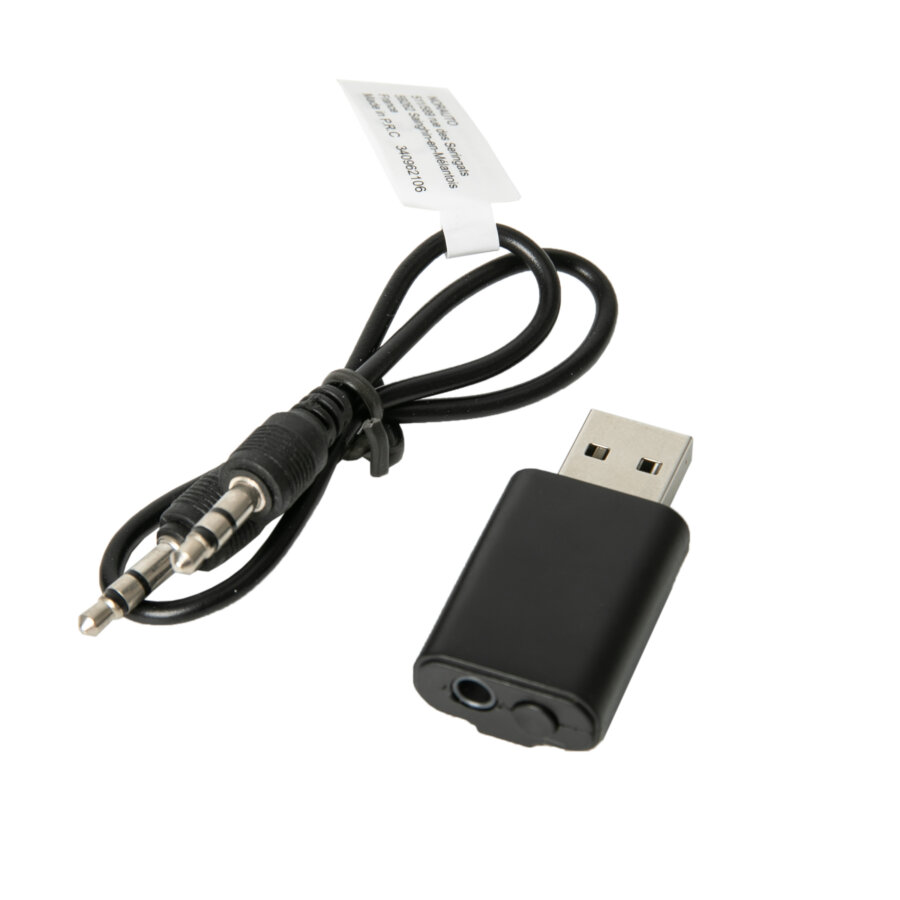 Bluetooth 5.3 Zenderontvanger, Protable Bluetooth Audio Adapter met TF Card Support, 3.5mm Bluetooth Zender met Hands-Free Calling, Volumeregeling, voor Home Stereo, Bedrade Hoofdtelefoons