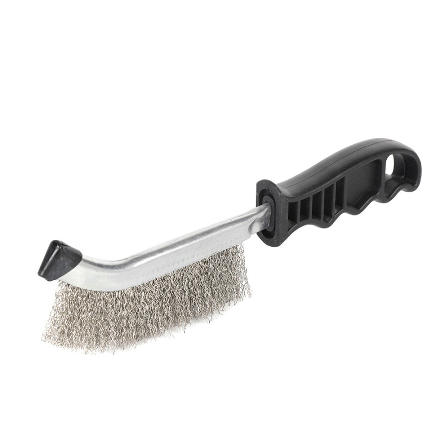 Lot De 2 Brosses Métalliques 6 Rangs - 27cm, Manche Bois, Pour Barbecue, Freins, Rouille
