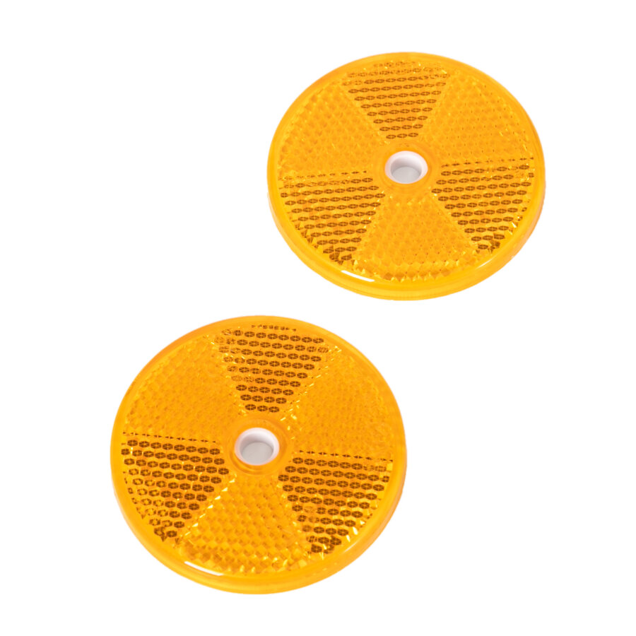 2 catadioptres ronds oranges 2en1 norauto