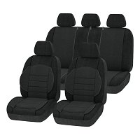 Auto Lederen Stoelhoezen Voor Peugeot 5008 2017 2018 2019 2020 2021 2022, Voorste Achterbankbeschermer Waterdichte Ademende Stoelhoezen Volledige Set Airbag-Compatibele Interieuraccessoires
