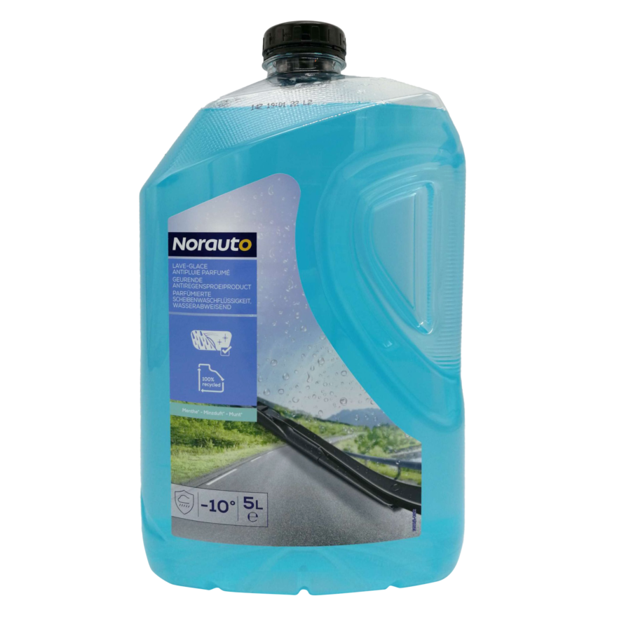 Lave-glace toutes saisons antipluie -10° norauto parfum menthe 5 l