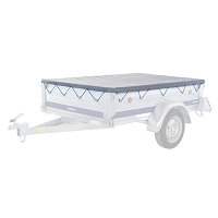 Tarpofix aanhangwagenzeil 250 x 130 x 8 cm inclusief zeiltouw - robuuste versterkte rand voor Böckmann TPV EU3 EB3 en verschillende hangers tot 1000 kg
