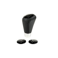 VHEUHZ Grijze versnellingspookknop voor auto's versnellingspookknop met 5 versnellingen en stofmanchetten compatibel met Fiat Panda 169 2003-11