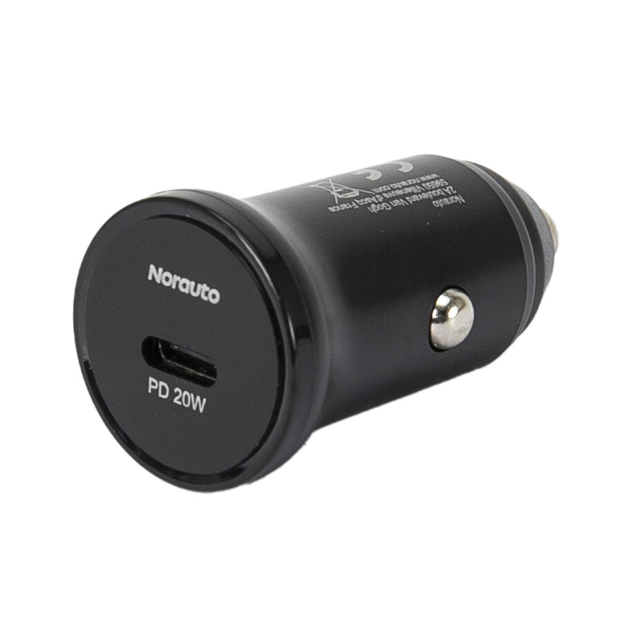 Chargeur de voiture usb c 20w+ câble usb c /usb c l80 cm norauto