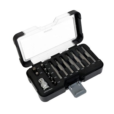 Embouts torx courts et longs de t8 à t60 coffret de 18 embouts