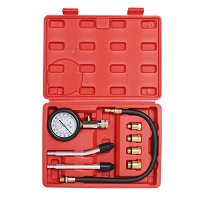 Umelee 46 stuks Compressietester & Lekkage Diesel & Benzine Motor, Compressiometer Diesel en Benzine Compressiometer, Motortester, Compressietester Kit voor de meeste auto's, vrachtwagens, motorfietsen