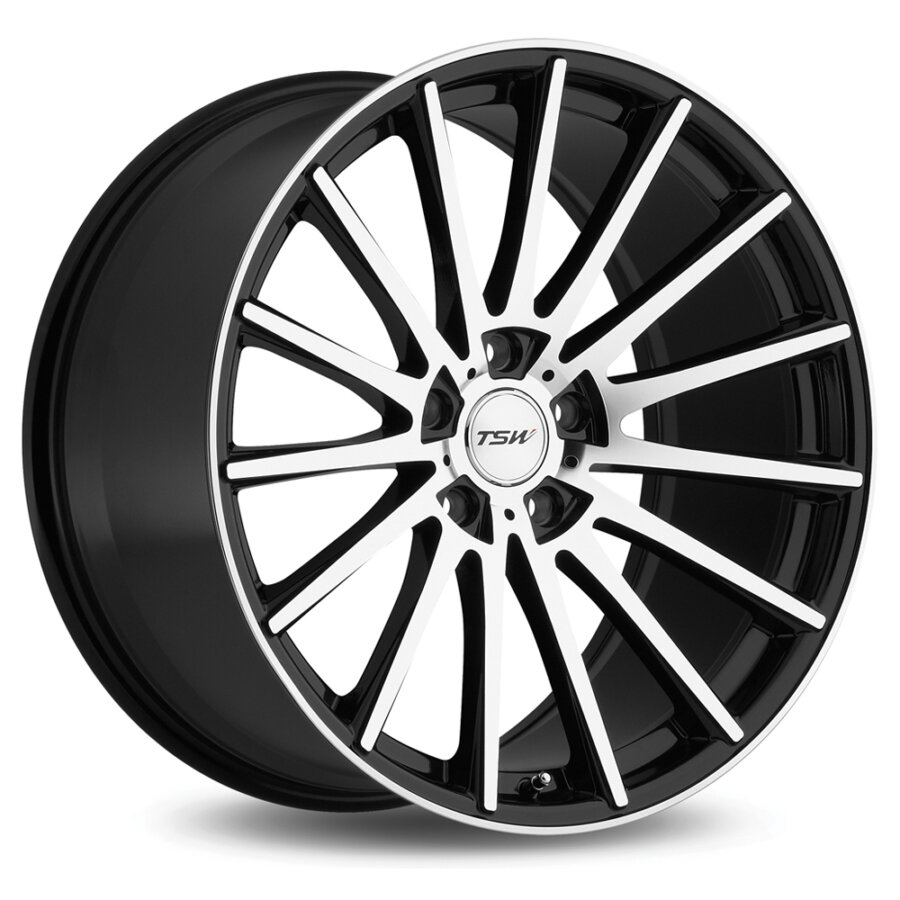 Aluminium velg tsw chicane 8.5x19 5x112 et43 zwart, glanseffect