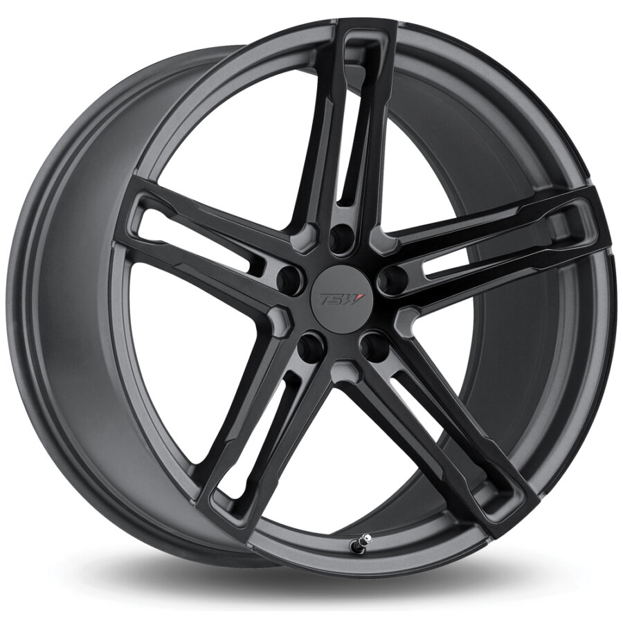 Aluminium velg tsw mechanica 8x17 5x114.3 et40 matgrijs, gepolijste voorkant