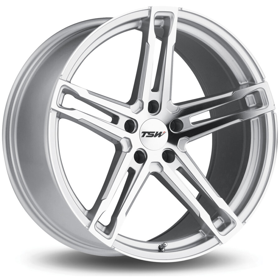 Aluminium velg tsw mechanica 10.5x20 5x120 et25 zilver, gepolijste voorkant