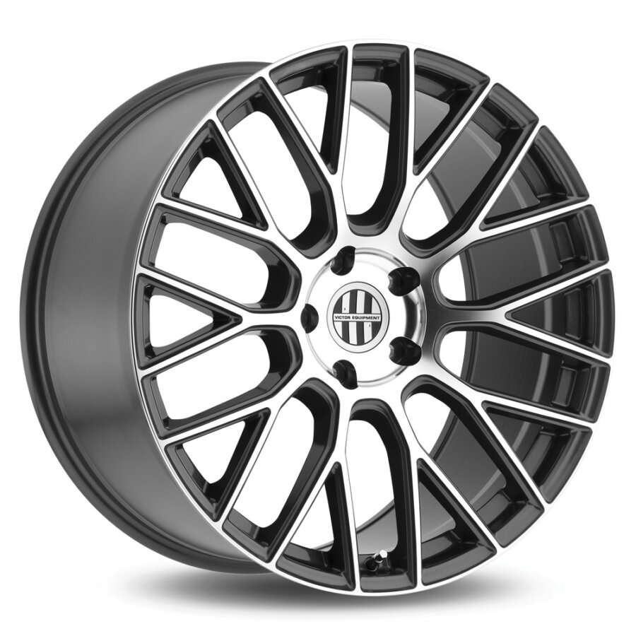 Aluminium velg victor equipment stabil 8.5x18 5x130 et45 grijs, gepolijste voorkant