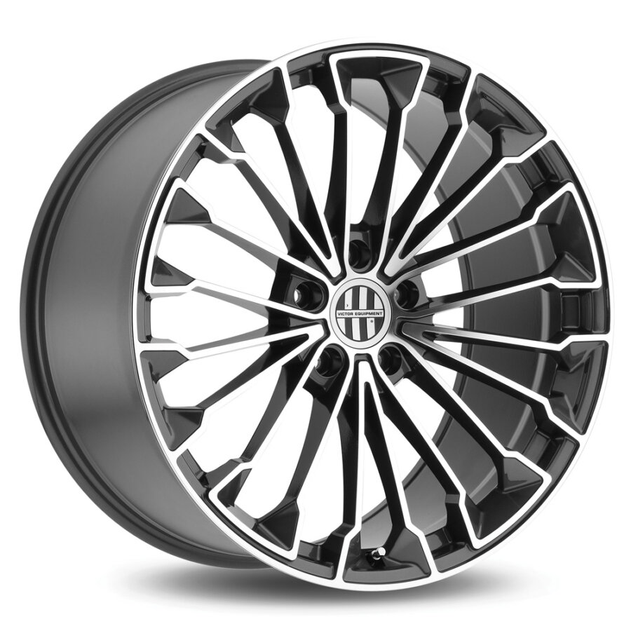 Aluminium velg victor equipment wurttemburg 10x18 5x130 et50 grijs, gepolijste voorkant