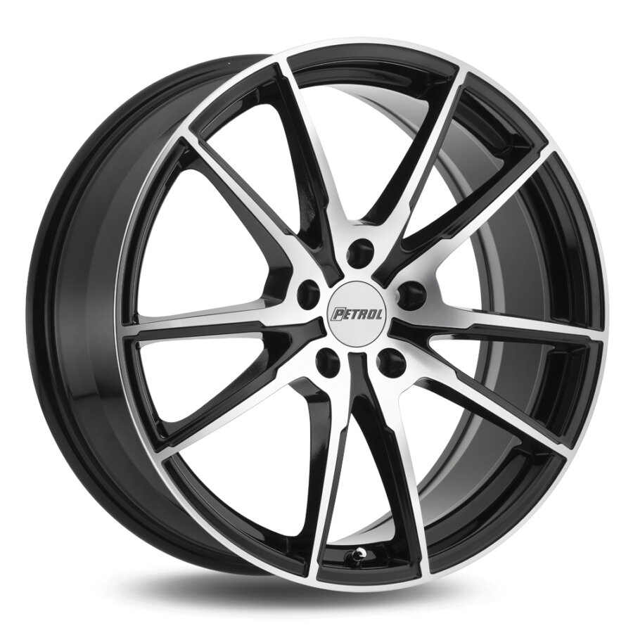 Jante alu petrol p0a 8x18 5x114.3 et40 noir face polie