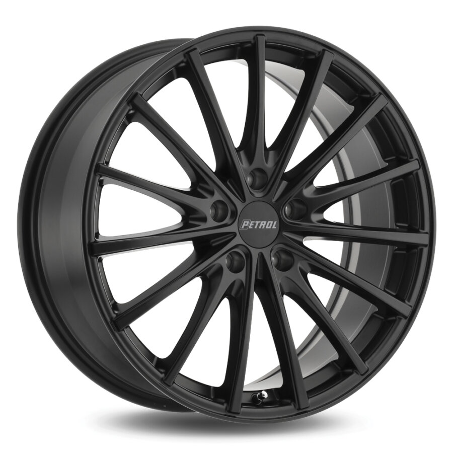 Aluminium velg petrol p3a 8x17 5x100 et35 matzwart