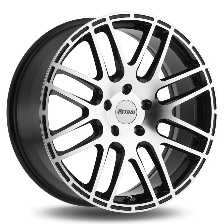 Jante alu petrol p6a 8x18 5x114.3 et40 noir face polie