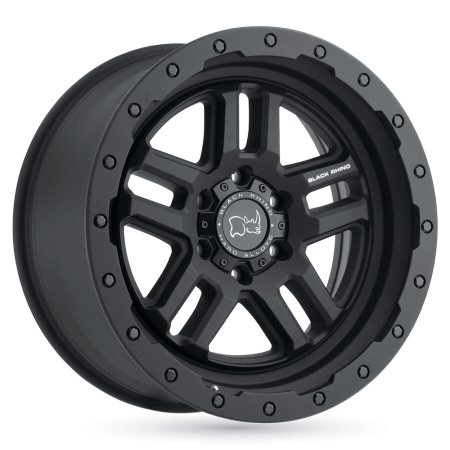 Aluminium velg black rhino barstow 9.5x18 6x139.7 et12 matzwart