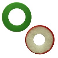 2 Rondelles anti sulfate rouge (+) et verte (-) DÜRELECT