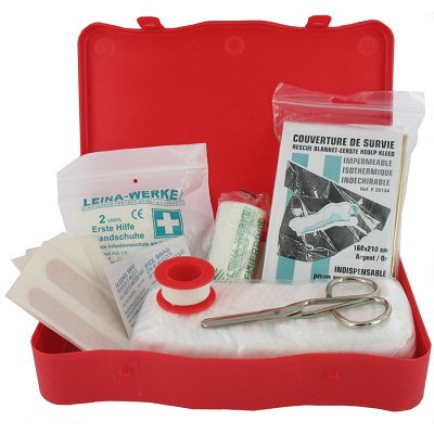 Zedelmaier Boîte De Premiers Secours DIN 13157 2021 Complète 76 Pièces - Support Mural Inclus