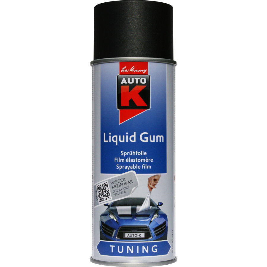 Lot De 6 Bombes De Peinture Auto Noir Brillant APP 500ml + 1 Poignée Aérosol