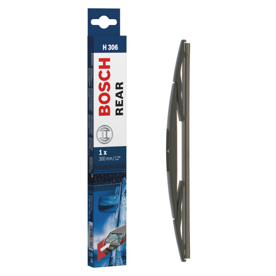 MR-Style Essuie-glace Arrière 16 Pouces / 400 Mm – Type A, Caoutchouc Naturel, Compatible VW, Skoda, Etc.