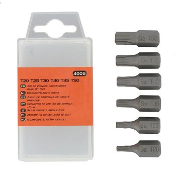 Bo&icirc;te de 6 embouts Torx T20-T50 NORAUTO
