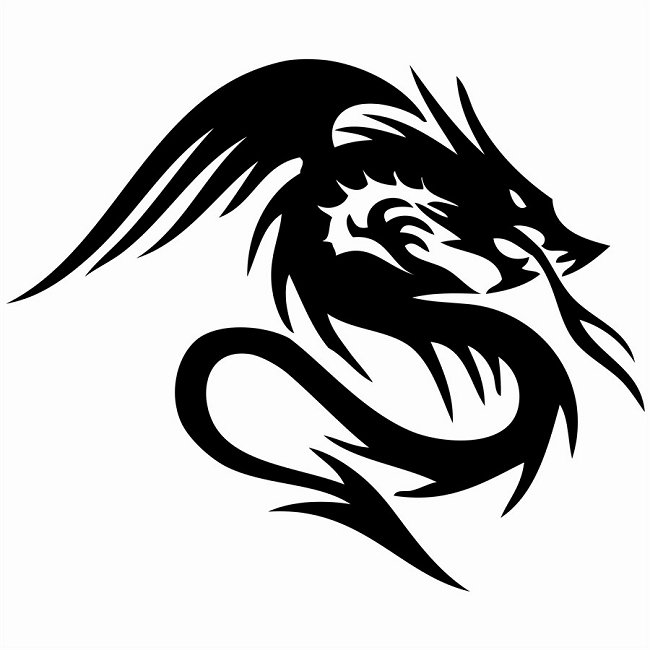 1 Sticker Autocollant Cadox Dragon Noir Auto5 Be