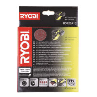 10 disques auto-agrippants RYOBI pour ponceuse excentrique 125 mm RO125A10