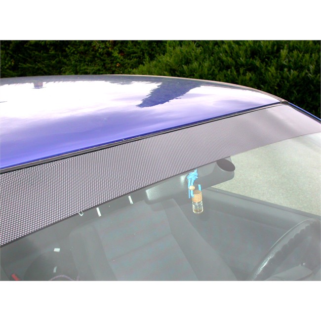 1 bandeau autocollant thermocollable parebrise look carbone noir