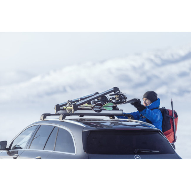 Bewolkt Verleden hoffelijkheid Skidrager op dakrails THULE SNOWPACK 7326 vor 6 paar ski's of 4 snowboards  : Auto5.be