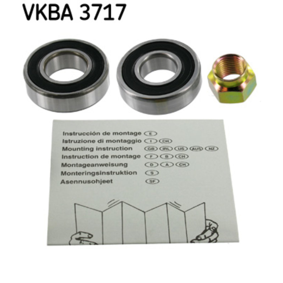 Set wiellagers achteraan skf vkba3717