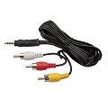 C&acirc;ble jack 3,5 mm vers 3 RCA m&acirc;le NORAUTO SOUND 150 cm