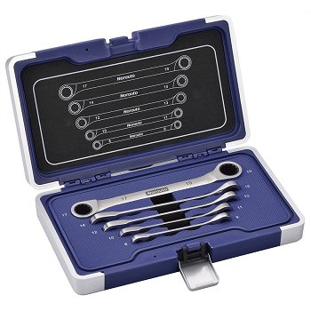 Professionele koffer 5 platte ratelsleutels NORAUTO