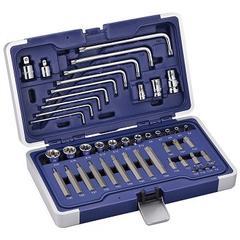 Coffret douilles Torx T4-T20 et embouts NORAUTO 46 pi&egrave;ces