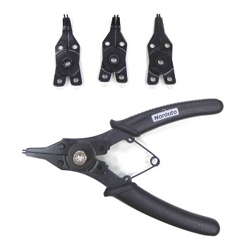 Pince &agrave; circlips avec 4 t&ecirc;tes NORAUTO