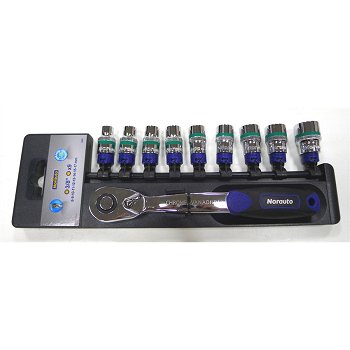 9 doppen 3/8 +  ratel NORAUTO