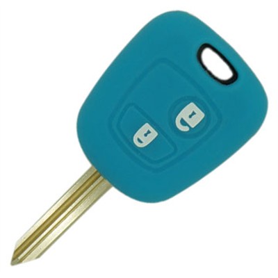 Coque silicone clé voiture bleue - Auto5