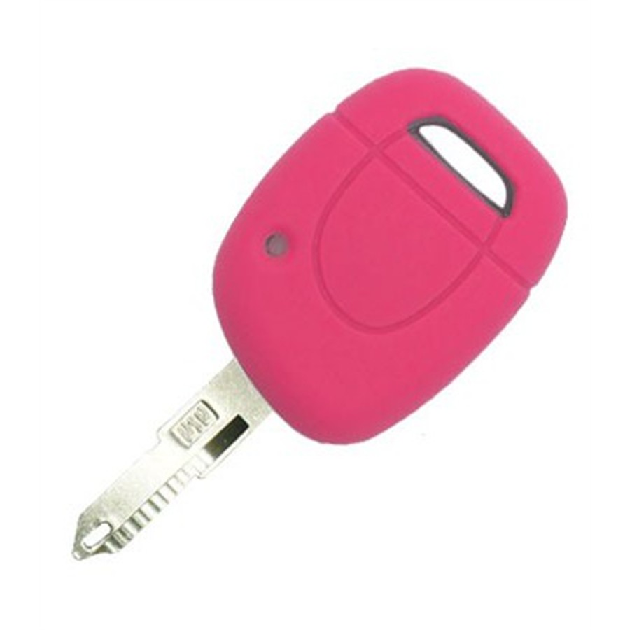 Coque silicone clé voiture rose - Auto5