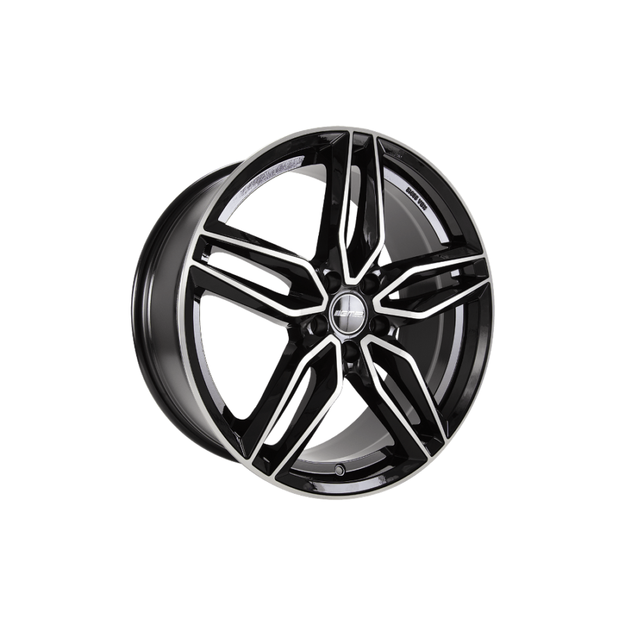 Aluminium velg gmp fasten 8.5x20 5x112 et37 zwart, gepolijste voorkant