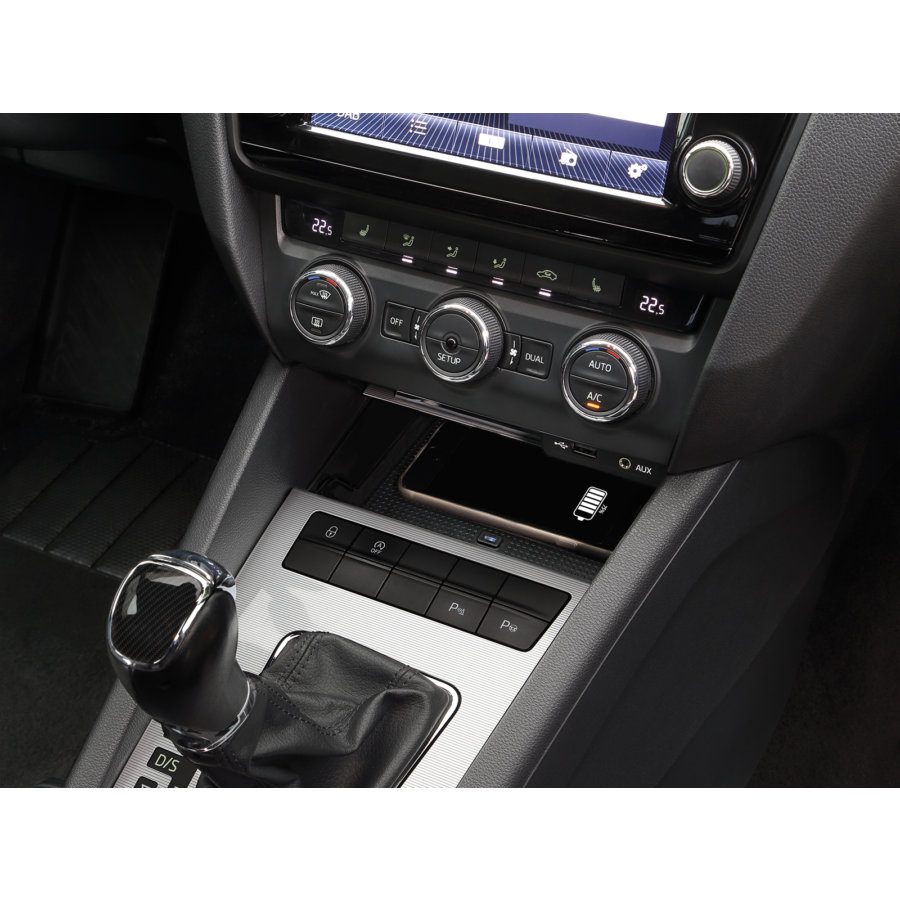 Draadloze oplader phonocar voor skoda octavia ref. 05732