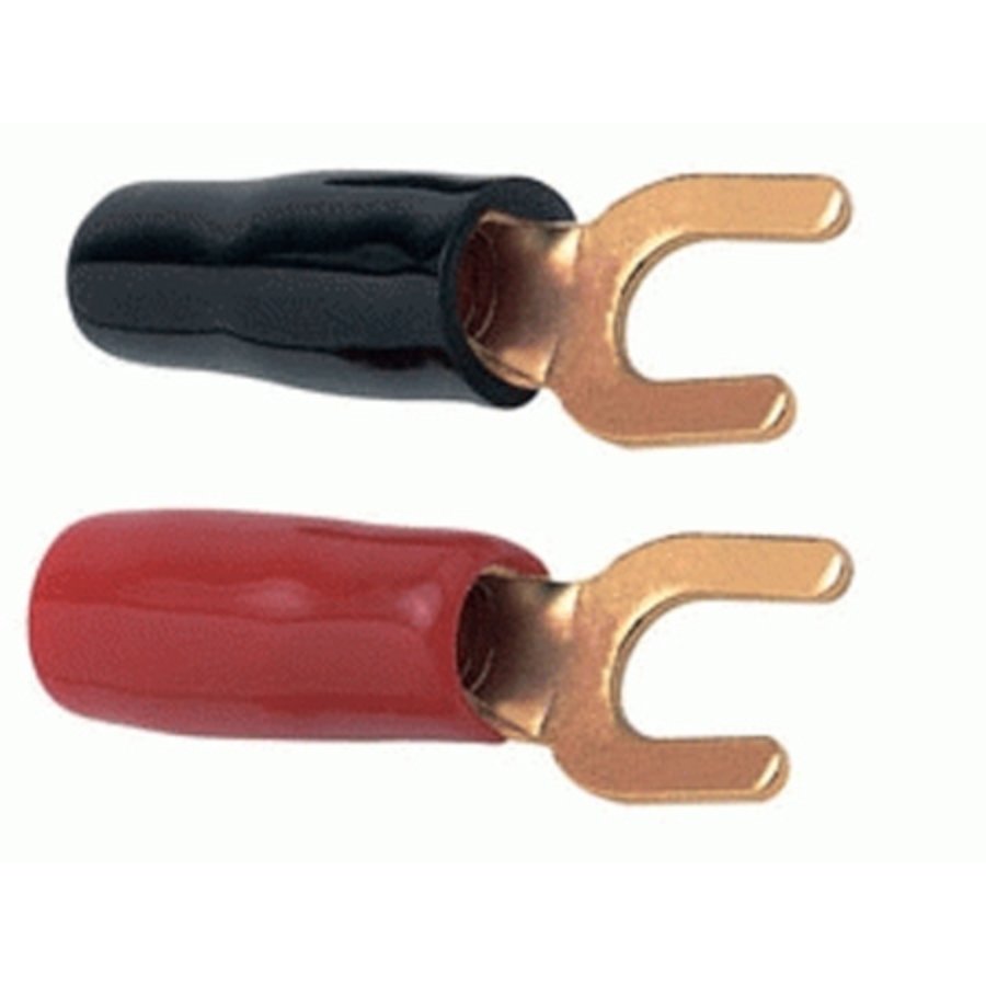 Intercable Q-serie DIN Geïsoleerde Vorkkabelschoen 10 Mm² M6 Vertind Rood Per 50 Stuks